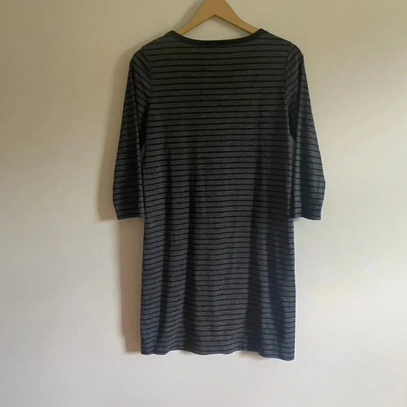 Ann Taylor LOFT Gray and Black Striped Dress - Picture 9 of 11
